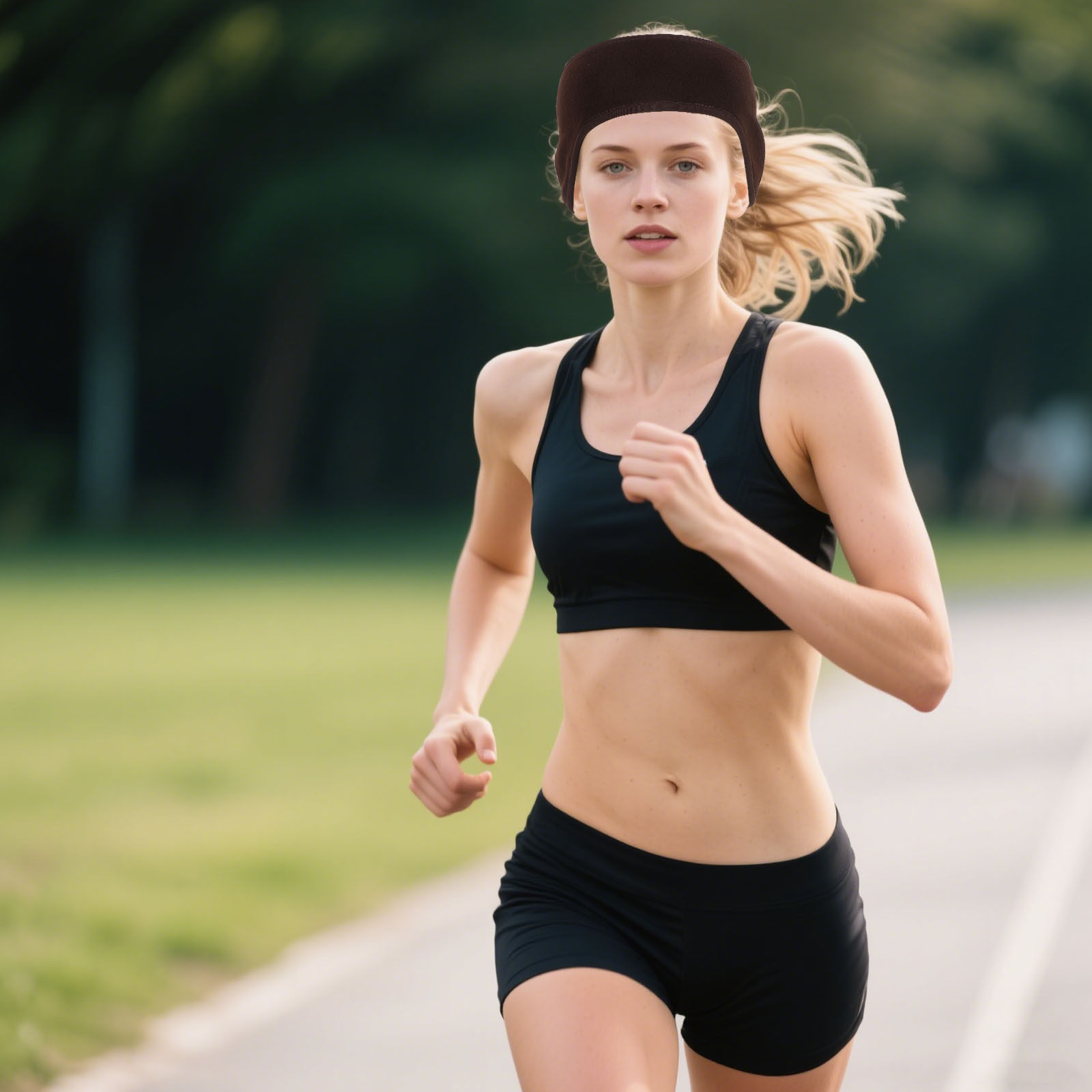 Running Gear Outdoor - 2個入り アウトドア 防風フリースヘッドバンド 暖かいイヤーウォーマー サイクリング ランニング