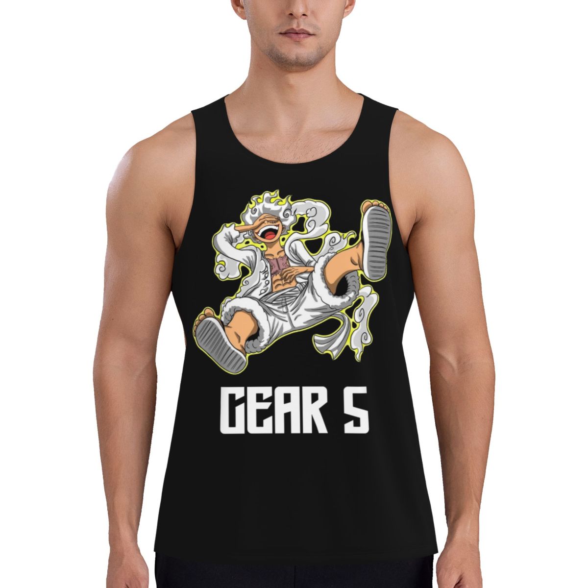 Running Gear Tank - ルフィギア5 日本漫画ランニングジムタンクトップワンピースマッスルノースリーブシャツボディビルディングフィットネスジムコンプレッションベスト