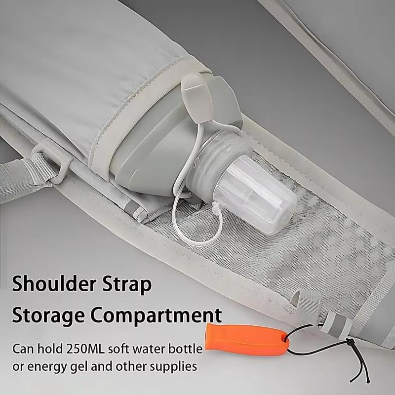 Running Gear Hydration - 軽量反射材付きランニングハイドレーションベスト、ウォーターボトルチェストパック、スマホホルダー付き、アウトドアジョギング収納ギア