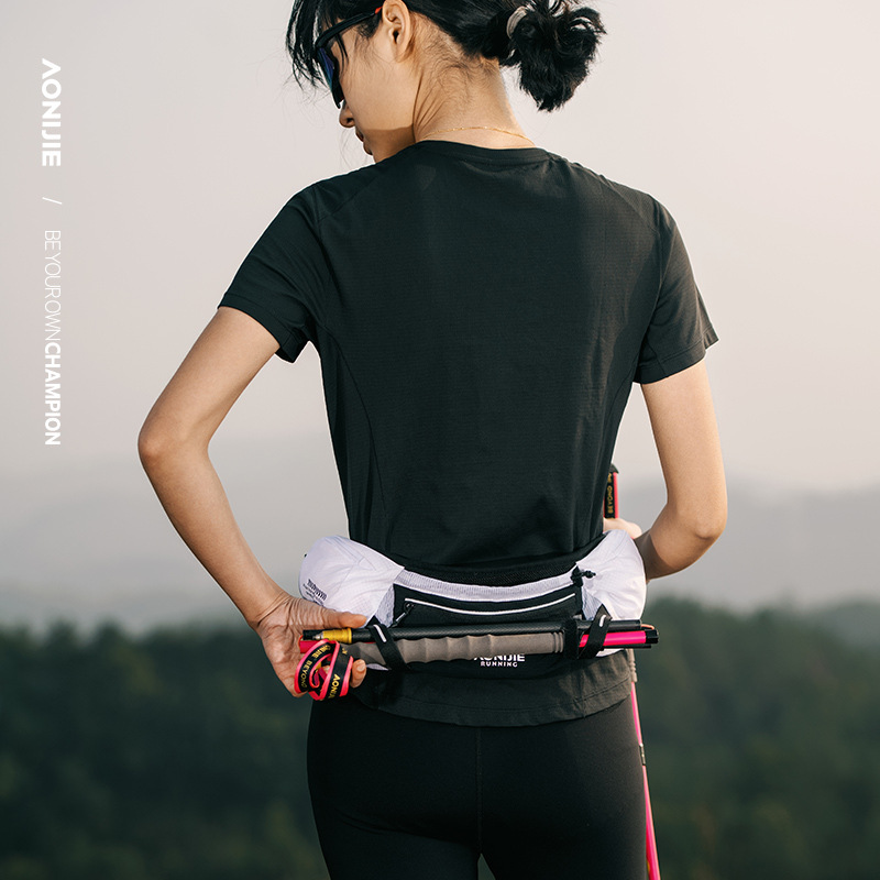 Running Gear Water - AONIJIE ランニングウエストバッグベルト男性女性用 500 ミリリットルソフトウォーターボトル付きウォーキングジョギングウエストパック水分補給マラソン W8138