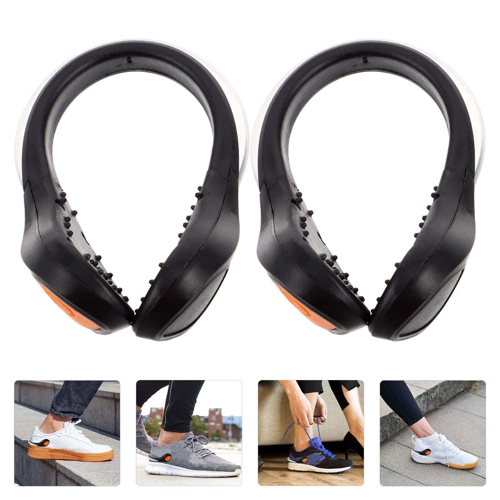 Running Gear Lights - 2 個 LED シューズクリップライトナイトランニングギアフラッシュシューズ安全クリップイルミネーションランニングライトランナーウォーカーサイクリスト用