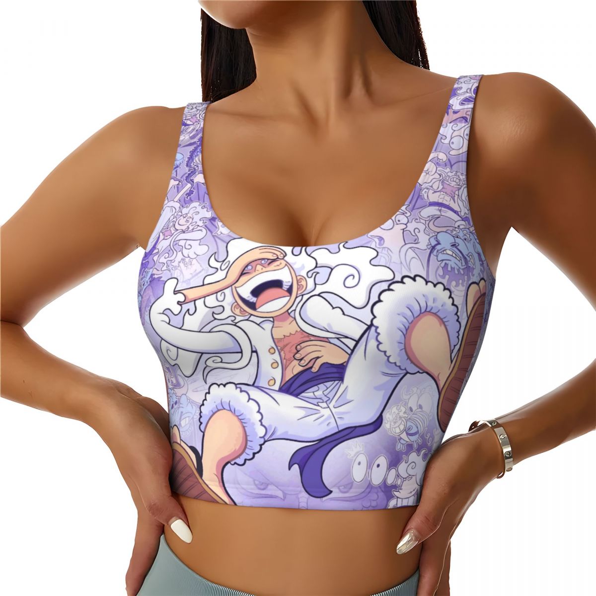 Running Gear Tank - カスタムワンピース ルフィ マンガ ワークアウト クロップドタンクトップ レディース