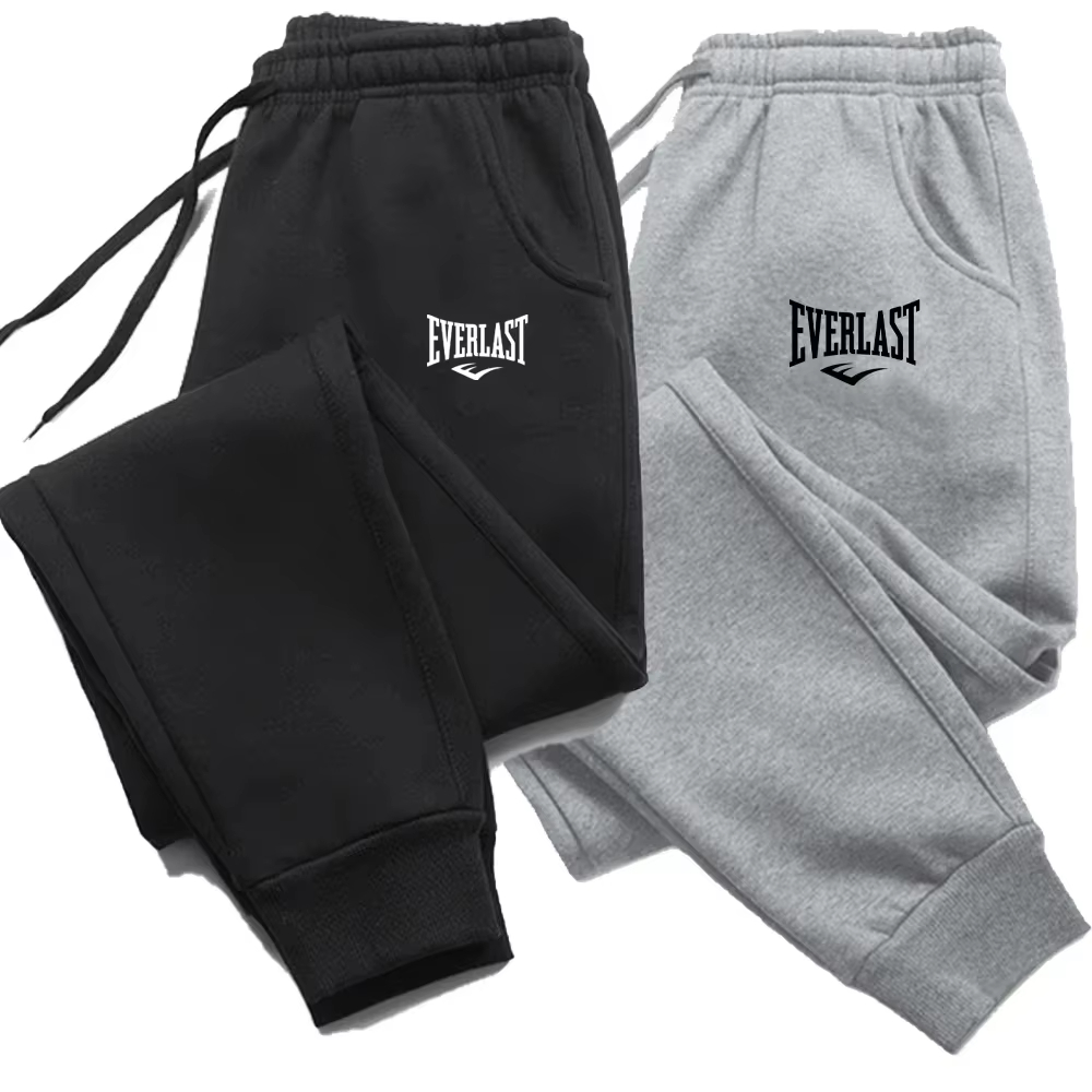Running Gear Winter - EVERLAST プリントジョガーパンツ メンズ＆レディース用 | 高品質で通気性のあるスウェットパンツ ランニング＆カジュアルウェア用