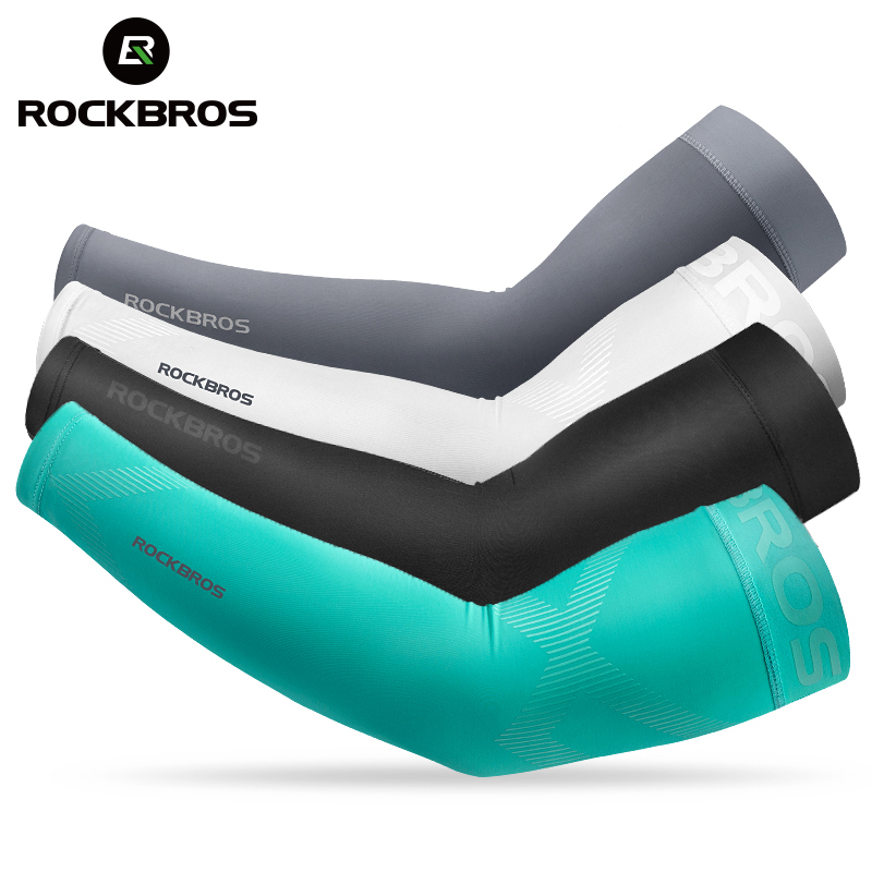Running Gear Essential - Rockbros-腕,バスケットボール,ランニング,サイクリング,夏の安全ギア用の袖,男性と女性用の生地