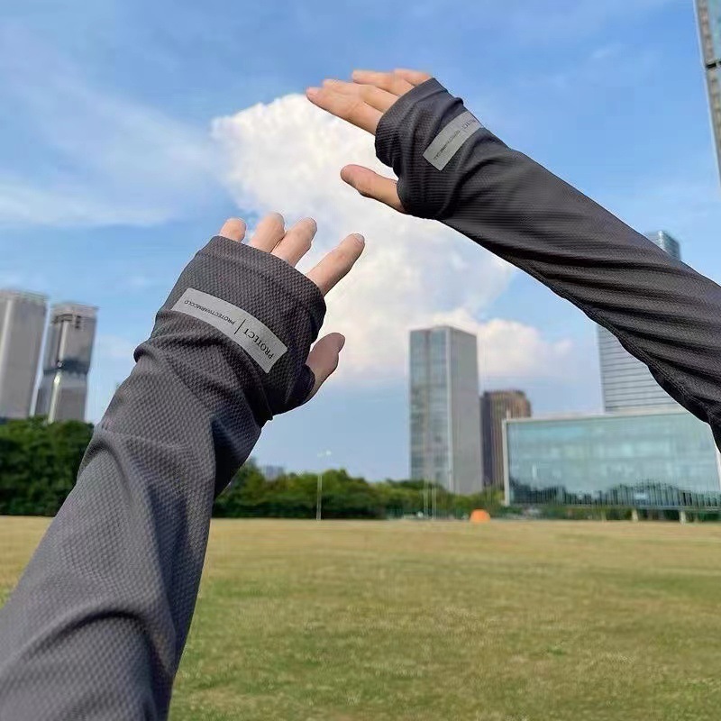 1 ペアユニセックス UV 冷却サンアームスリーブ通気性カバ - Running Gear Outdoor のレビューと価格
