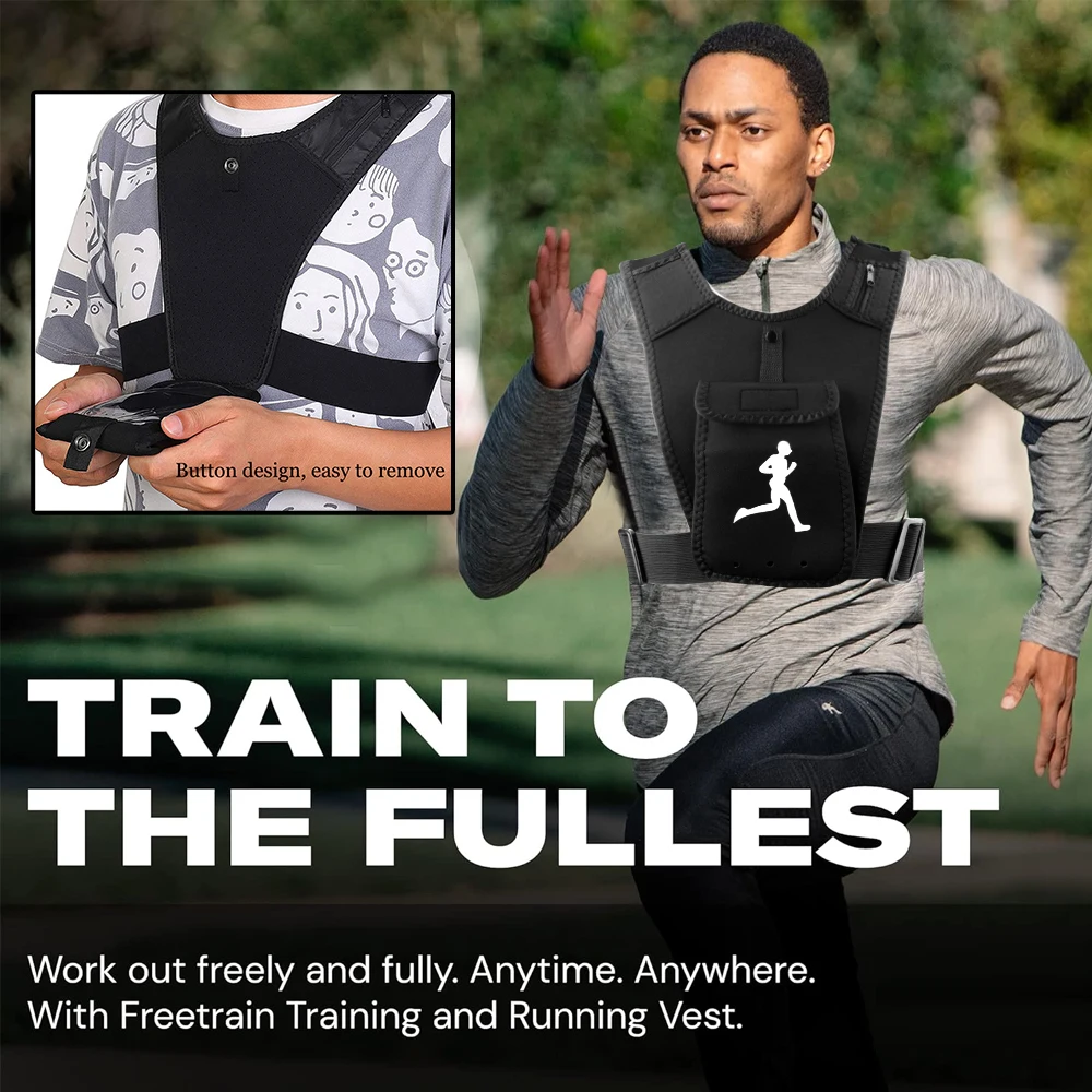 調節可能なランニングベスト携帯電話ホルダー、男性女性用、キー - Running Gear Essential のレビューと価格