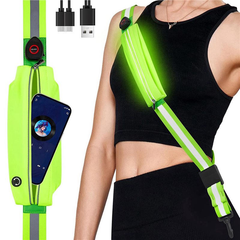 BTLIFE-2X LED 反射ベルトサッシュ、電話ホルダー - Running Gear Lights のレビューと価格