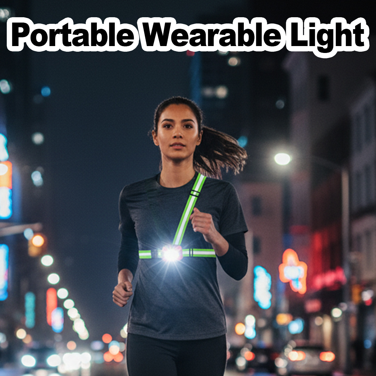 ランニングライト USB 充電式防水軽量ウェアラブル懐中電灯 - Running Gear Lights のレビューと価格