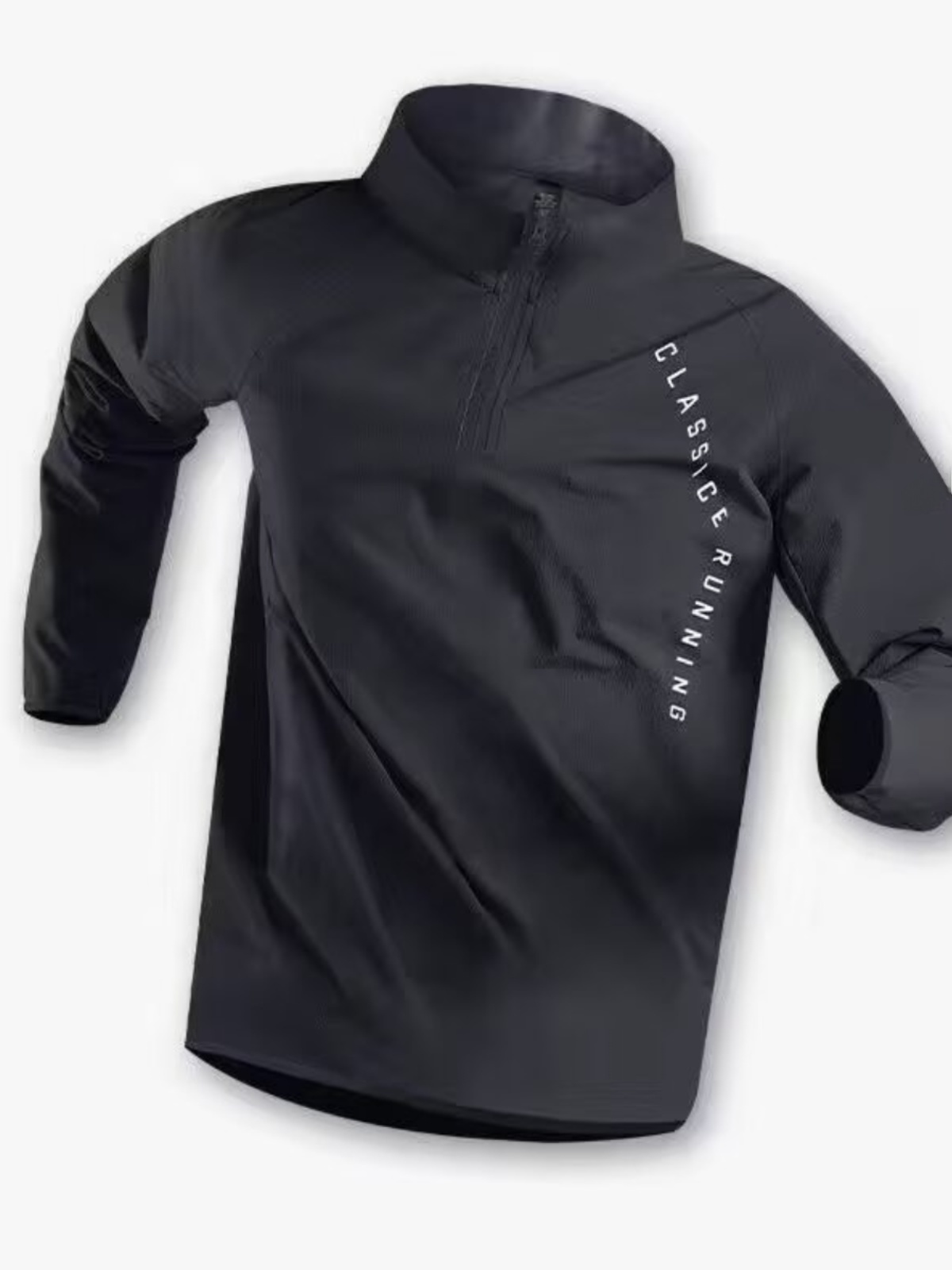 メンズトレーニングウェア速乾長袖Tシャツハーフジップランニン - Running Gear Outdoor のレビューと価格