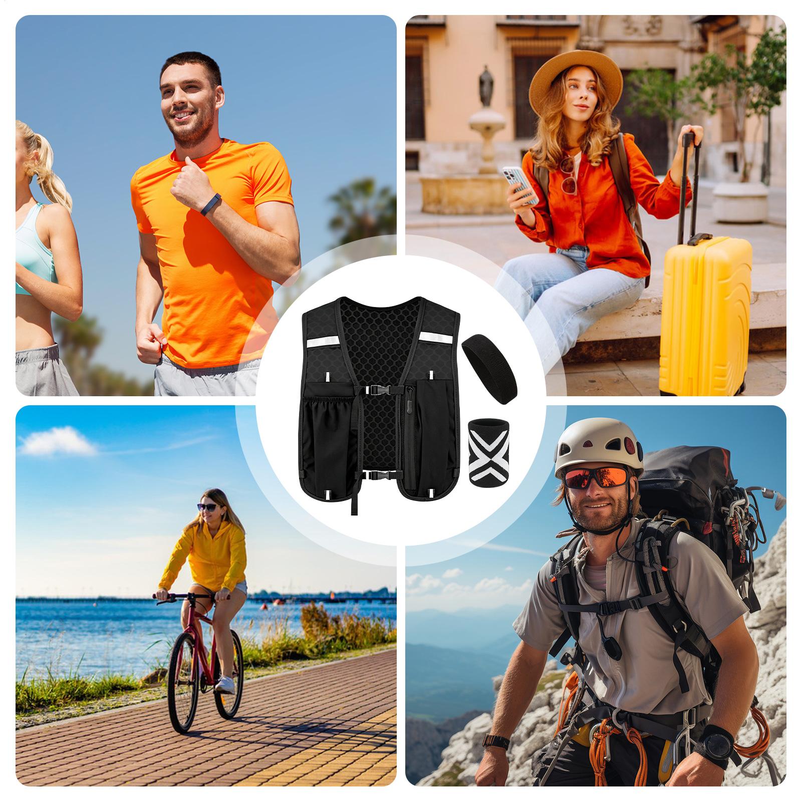 ランニング用反射ベスト 調節可能なスポーツハイドレーションギ - Running Gear Hydration のレビューと価格