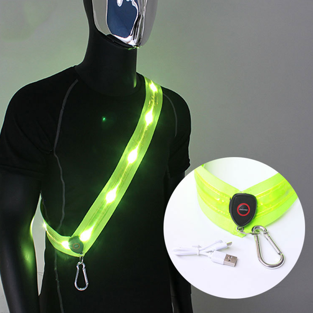 イルミネーションショルダーストラップ 充電式サイクリングLE - Running Gear Lights のレビューと価格