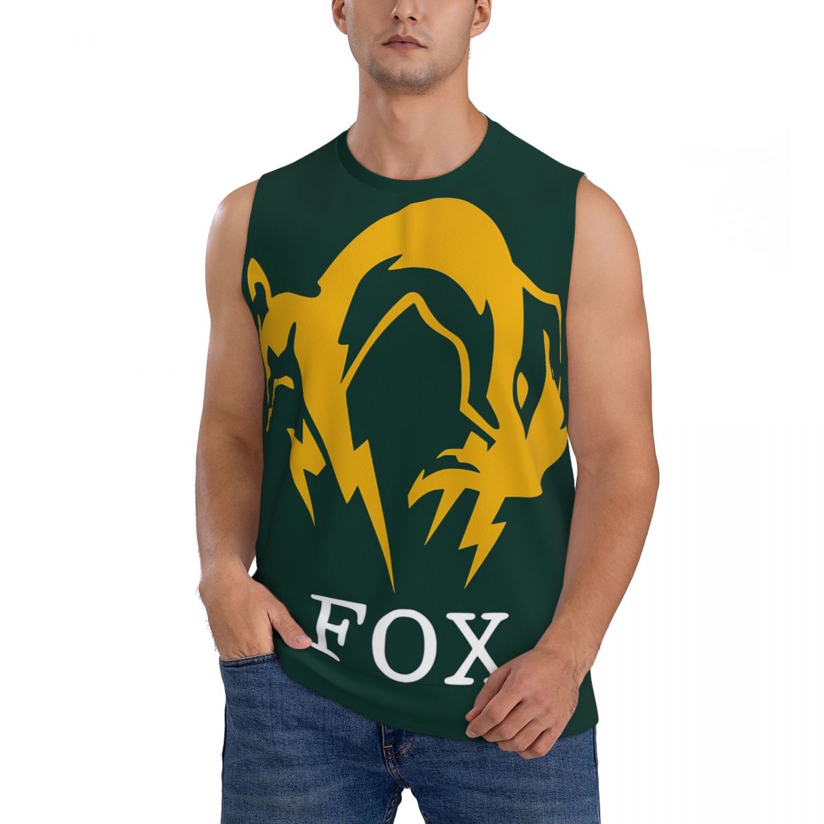 メタルギアソリッドフォックスメンズノースリーブタンクトップ速 - Running Gear Tank のレビューと価格