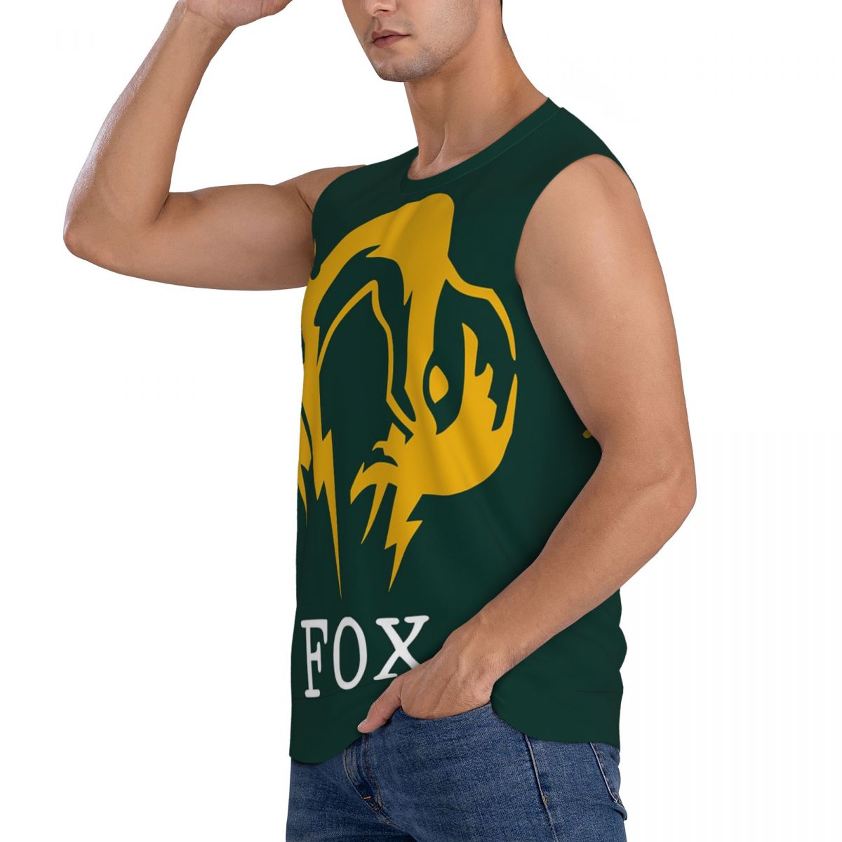 メタルギアソリッドフォックスメンズノースリーブタンクトップ速 - Running Gear Tank のレビューと価格