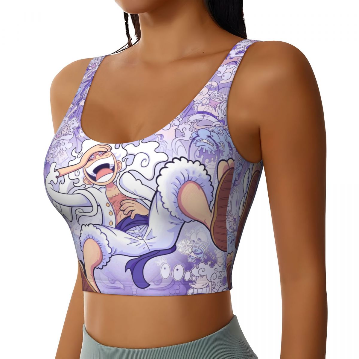 カスタムワンピース ルフィ マンガ ワークアウト クロップド - Running Gear Tank のレビューと価格