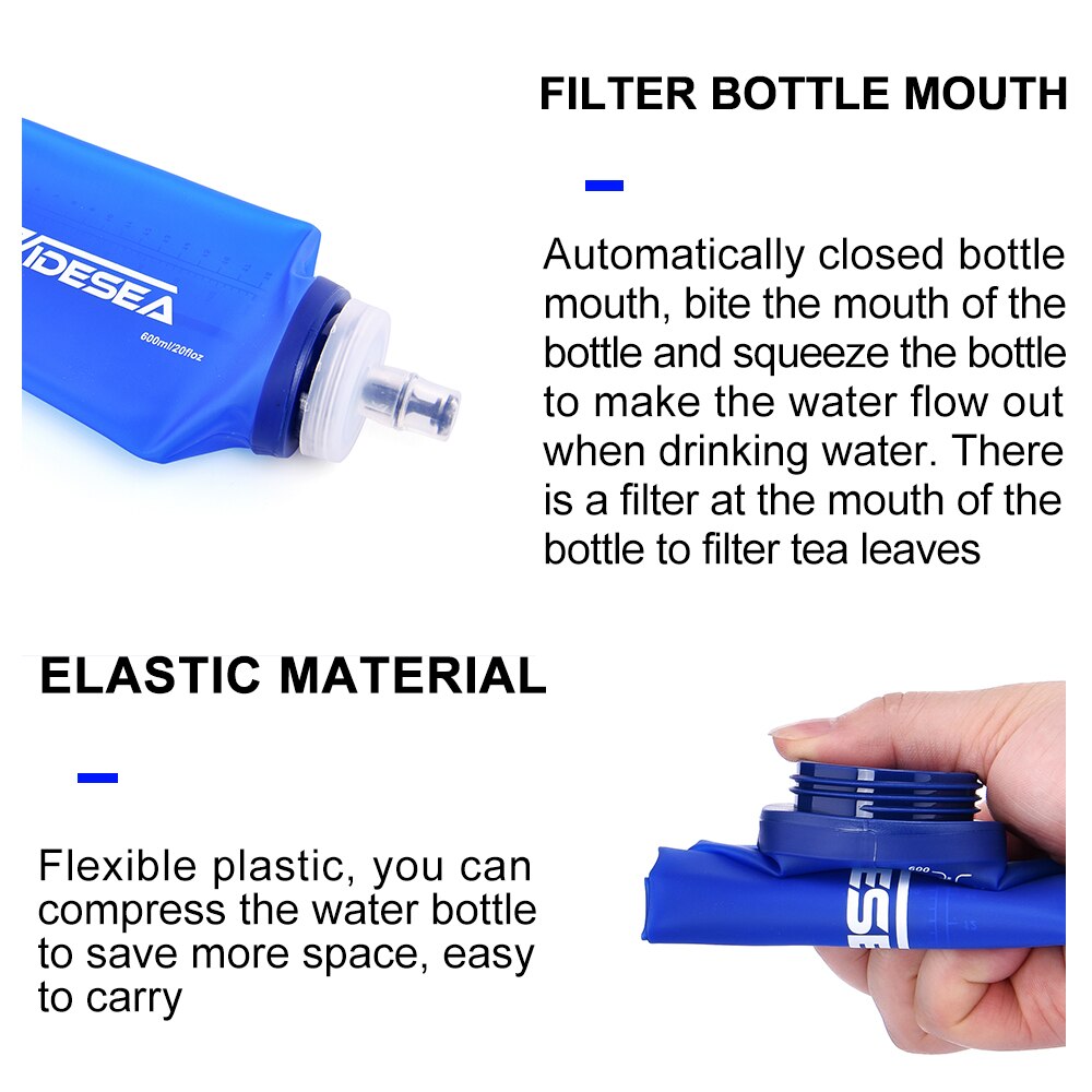 ワイドキャンプ600mlソフトウォーターボトル飲みスポーツ折 - Running Gear Water のレビューと価格