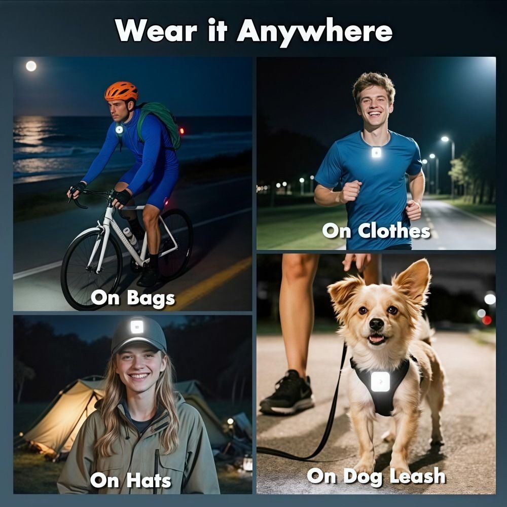 充電式屋外ナイトランニングライト超高輝度3段階LEDランニン - Running Gear Lights のレビューと価格