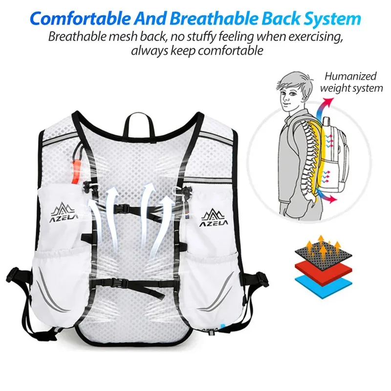 ランニングハイドレーションベストバックパック男性アウトドアス - Running Gear Water のレビューと価格