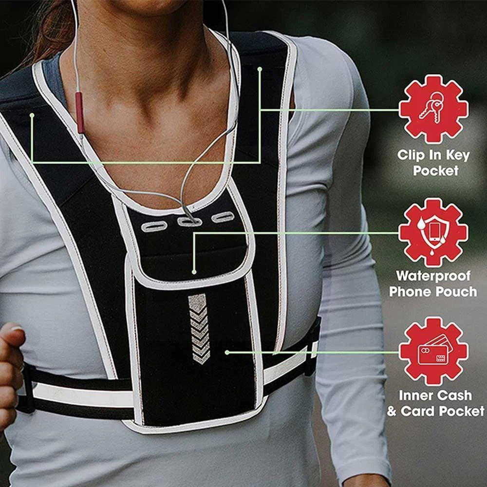 男性と女性のための電話ホルダー付きランニングベスト,防水携帯 - Running Gear Hydration のレビューと価格