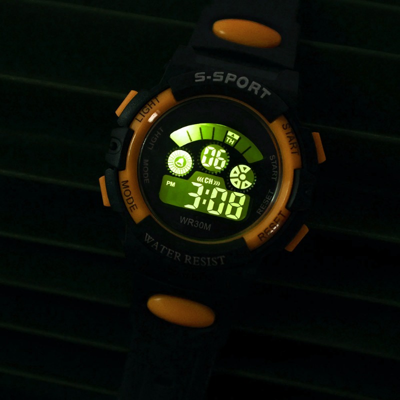 子供用電子時計 男の子用 防水 多機能 ナイトライト ランニ - Running Gear Water のレビューと価格