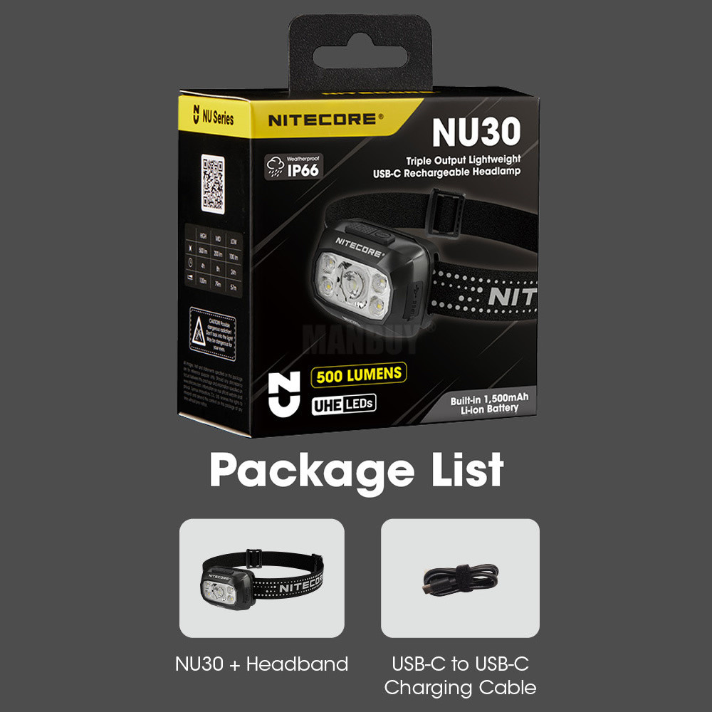 卸売 Nitecore NU30 1500mAh 充電式リチ - Running Gear Lights のレビューと価格